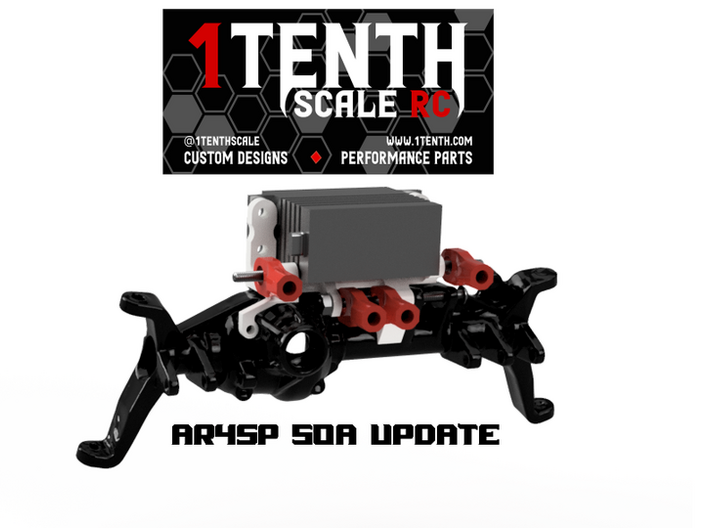 1Tenth SOA 4 Link Axial AR45P AMS Servo Mount 3d printed 