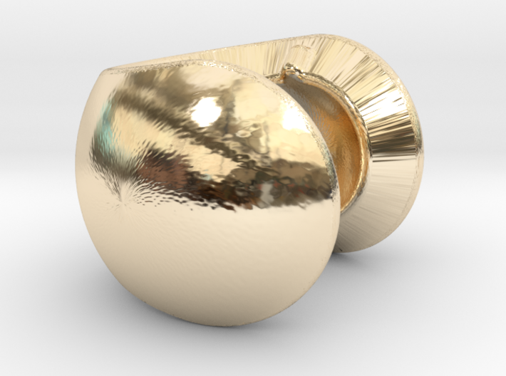 C sphere pendant half a tennis ball 3d printed