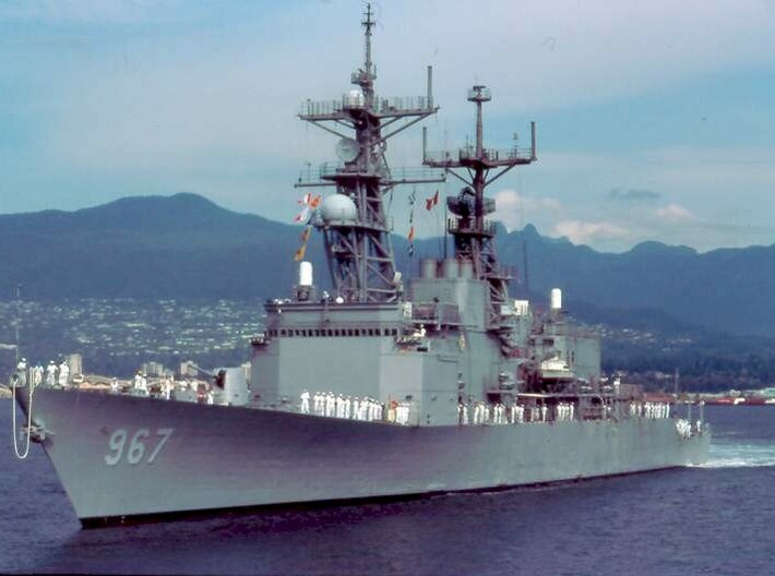 Nameplate USS Elliot (DD 967) 2003 3d printed Spruance class destroyer USS Elliot DD-967.