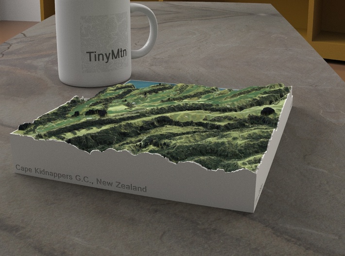 Cape Kidnappers G.C., New Zealand, 1:10000 3d printed