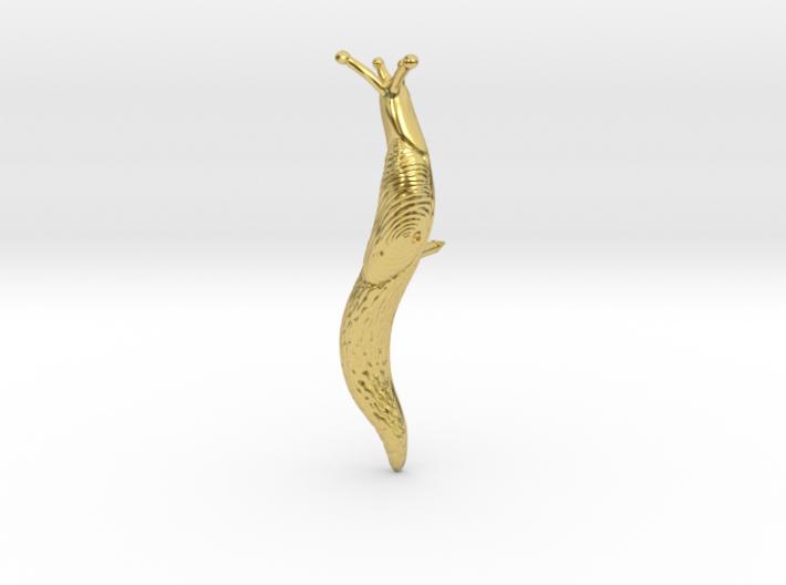 Slug Lapel Pin - Science Jewelry 3d printed