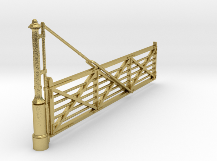 VR #3 Crossing Gate 20' (BRASS) 1-87 Scale 3d printed