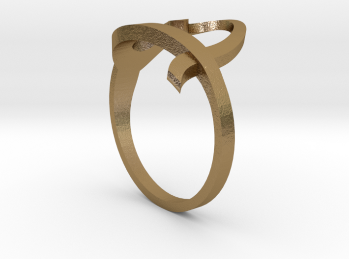 Continuous Heart Ring 3d printed