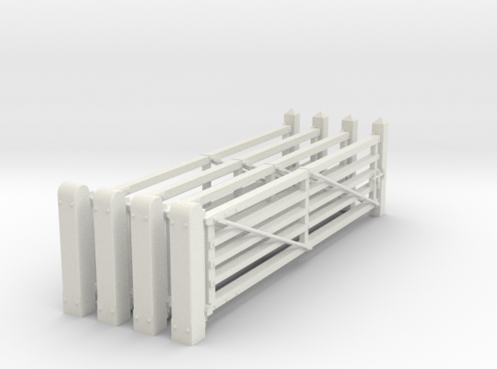 VR 15' #1 Gate &amp;Post (4 Pack) 1:48 Scale 3d printed