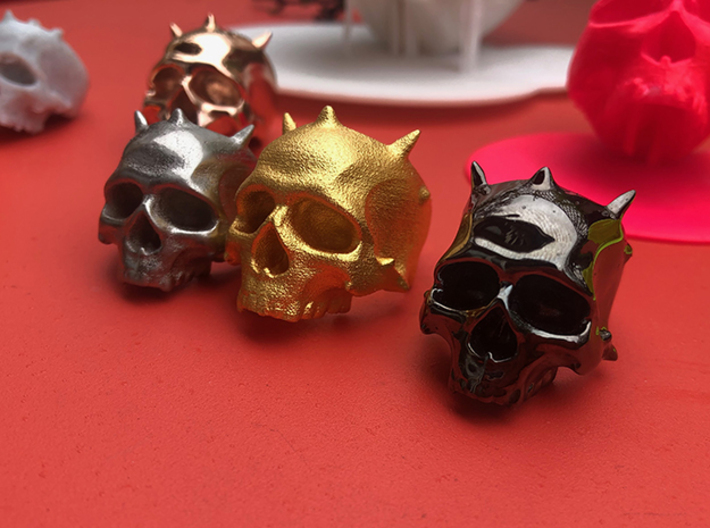 skull ring 3d printed 