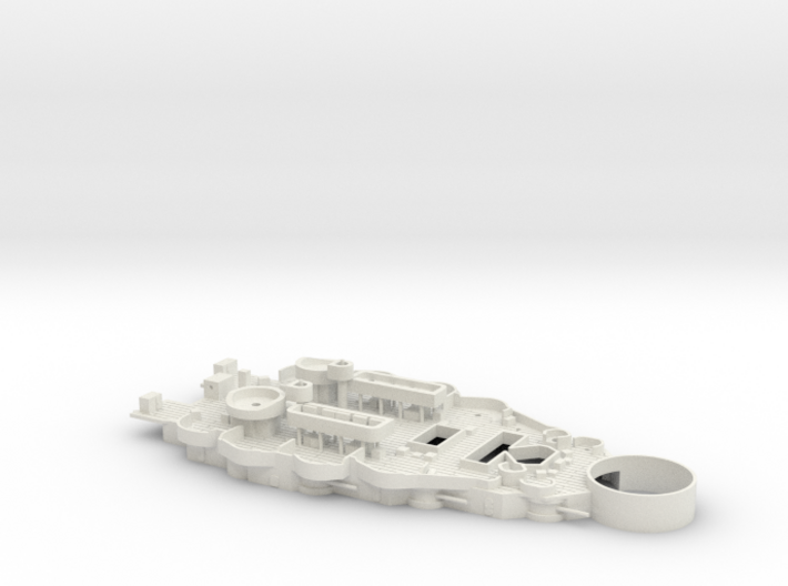 1/350 USS New Mexico (1944) Casemate Deck 3d printed