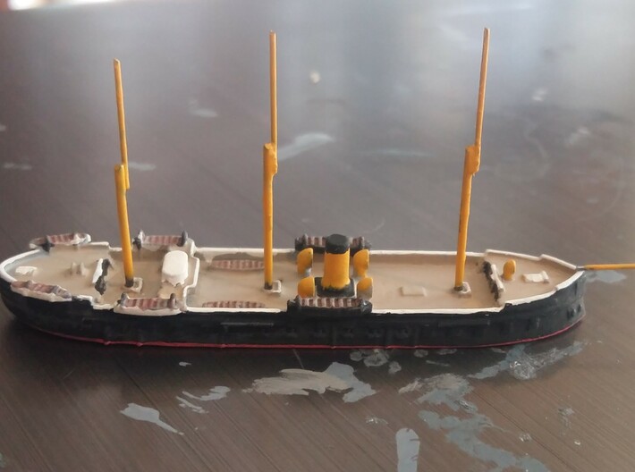1/1250 Gloire Ironclad (1859) 3d printed Painted by Proflutz