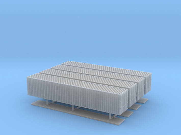 4 Shipping Containers Z scale 3d printed 4 Shipping Containers Z scale