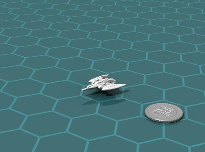 Senturi Corvette 3d printed Render of the model, with a virtual quarter for scale.