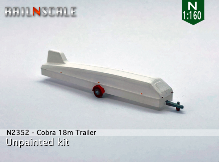 Cobra 18m Trailer (N 1:160) 3d printed 