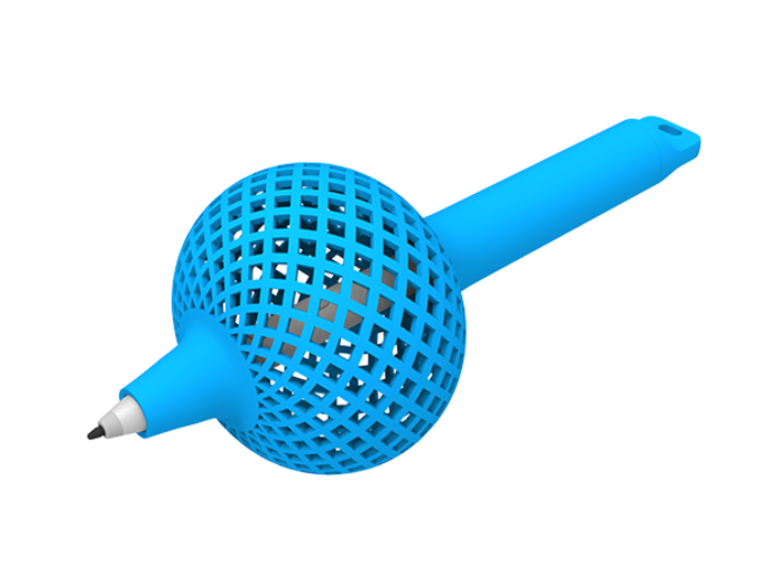 Textured Bulb Pen Grip - large without buttons 3d printed 