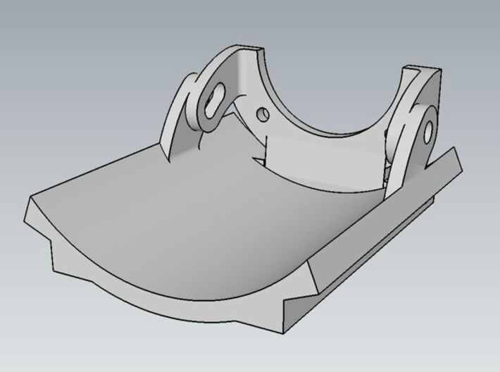 Ride Plate Bracket 3d printed Assembled Fin and Bracket