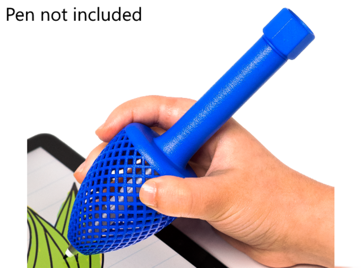 Textured Conical Pen Grip - medium without buttons 3d printed 