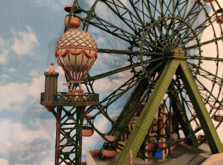 steampunk balloon pier (without balloon) 3d printed 