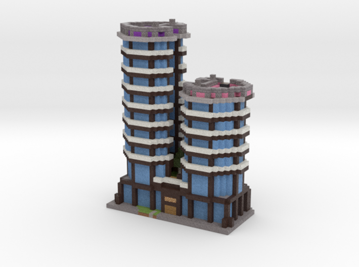 Minecraft Modernhotel 1 3d printed