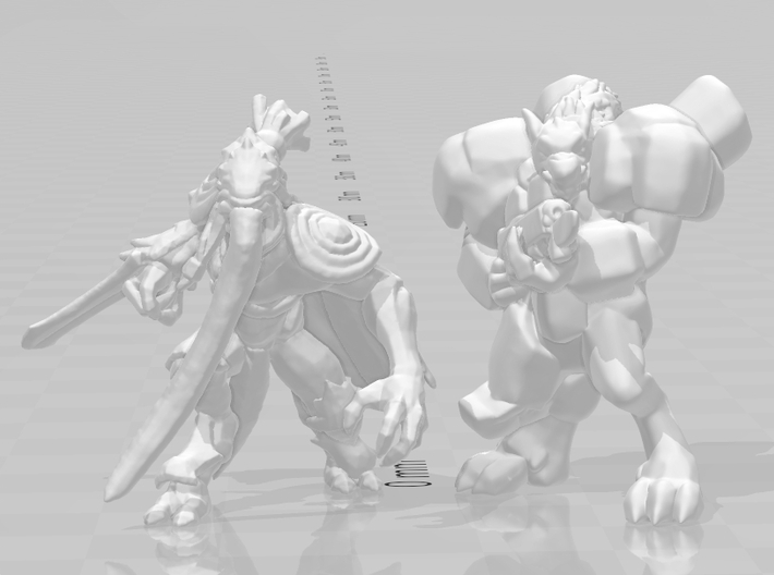 Starcraft 1/60 Worgen Space Marine miniature games 3d printed 