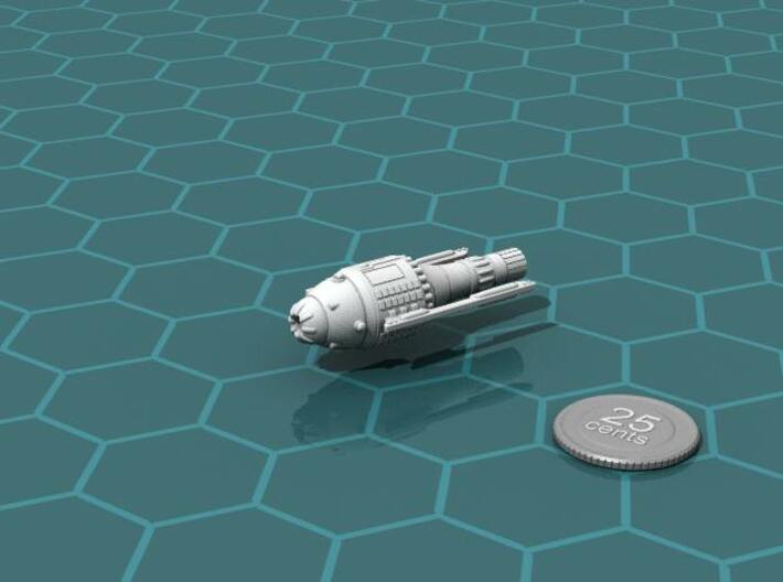 Bux Behemoth 3d printed Render of the model, with a virtual quarter for scale.