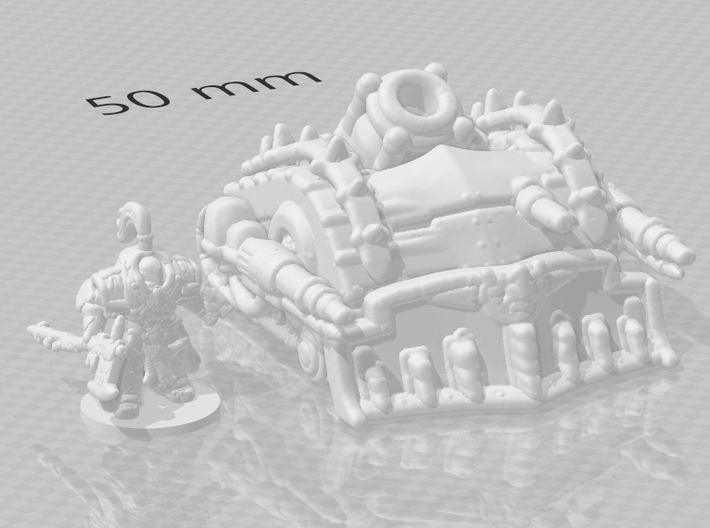 Traitor Plague Tank 6mm Epic miniature Vehicle sci 3d printed 