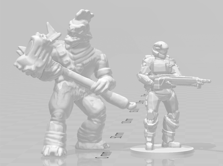 Halo Tartarus Brute Chieftain miniature model rpg 3d printed 