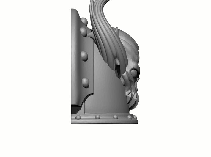 10x Gen:3 Demon Skull Shoulder Pad - Rivets 3d printed Gen:3 Demon Skull Shoulder Pad - Rivets Side