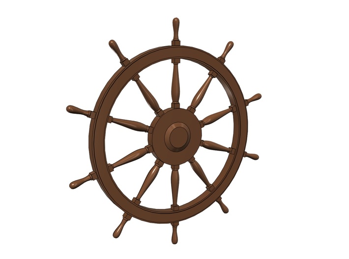1/48 Ship's Wheel (Helm) 38mm diameter 3d printed Painting suggestion.