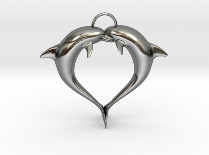 Dolphin Heart 3d printed