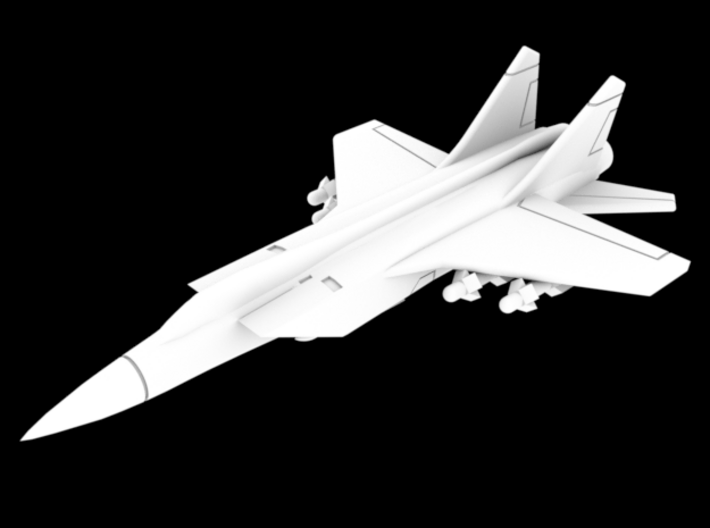 1:500 Scale MiG-31BSM Foxhound (Loaded, Gear Up) 3d printed