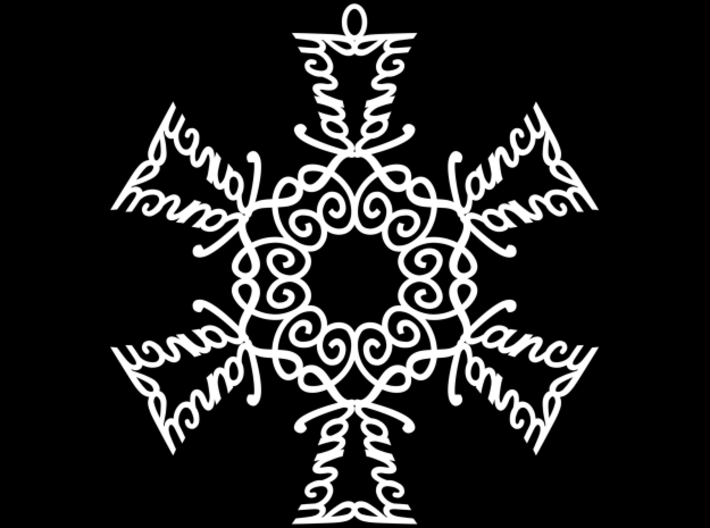 Nancy snowflake ornament 3d printed