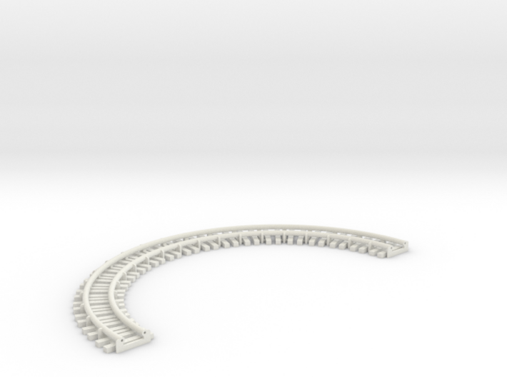 mine train curved track 180° r=75mm 3d printed
