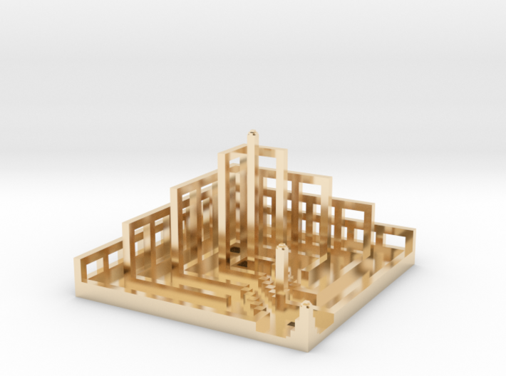 Square Pyramidal Labyrinth 3d printed