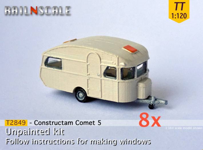 SET 8x Constructam Comet 5 (TT 1:120) 3d printed 