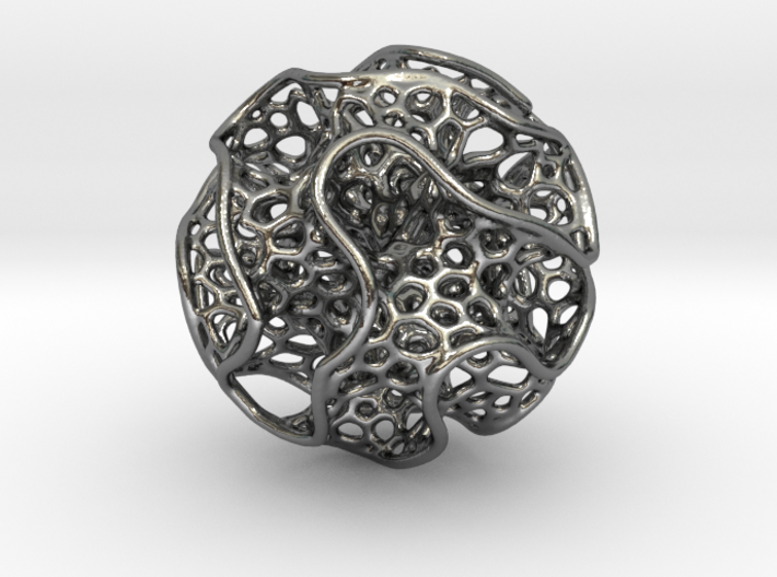 X-mas ball Voronoi Gyroid 3d printed