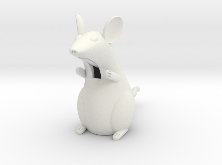 Rat with a movable tail and tongue 3d printed
