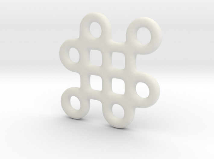 Mystic Knot Earring (one) 3d printed