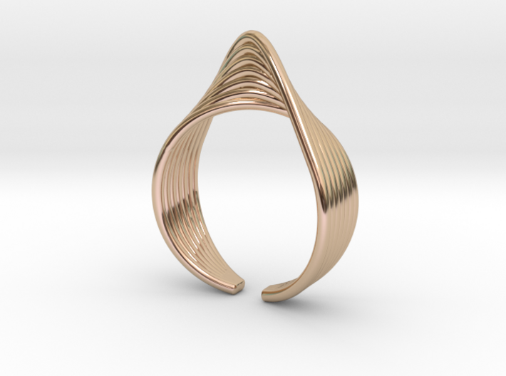 Twisted wire ring 3d printed