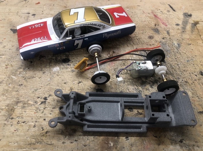 Racing Chassis Carrera D132 Plymouth Roadrunner 3d printed 
