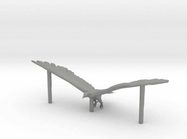 HO Scale Eagle with supports 3d printed This is a render not a picture