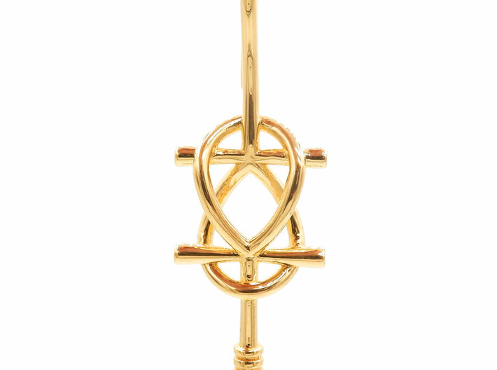 Double Ankh Pendant - Egyptian Jewelry 3d printed Double Ankh Pendant - Gold
