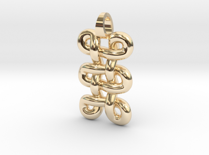 tri-knot [pendant] 3d printed
