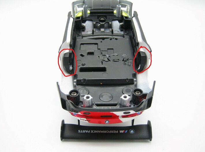 PSCA03103 Chassis for Carrera BMW M4 GT3 3d printed necessary treatment