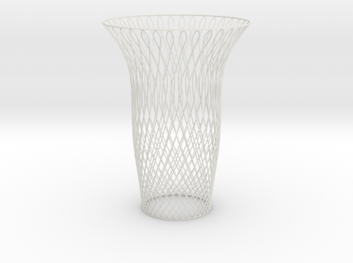 Vase double swirl 3d printed