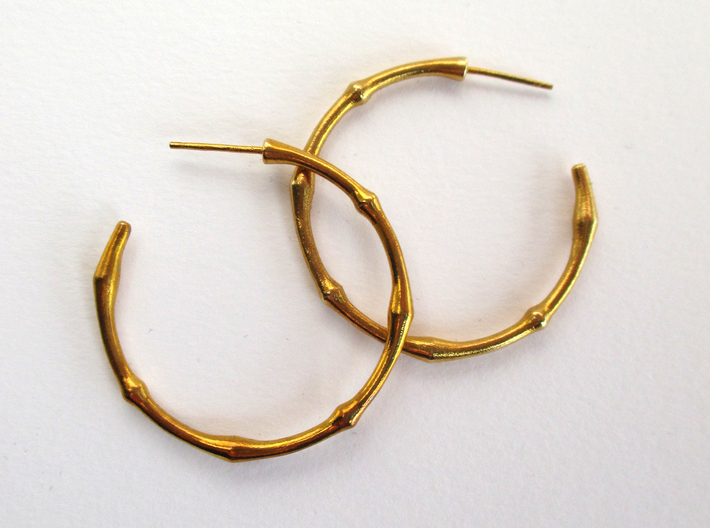 bone earrings 3d printed bronze earrings