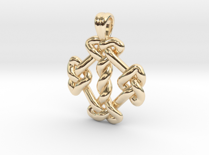 Square knot [pendant] 3d printed