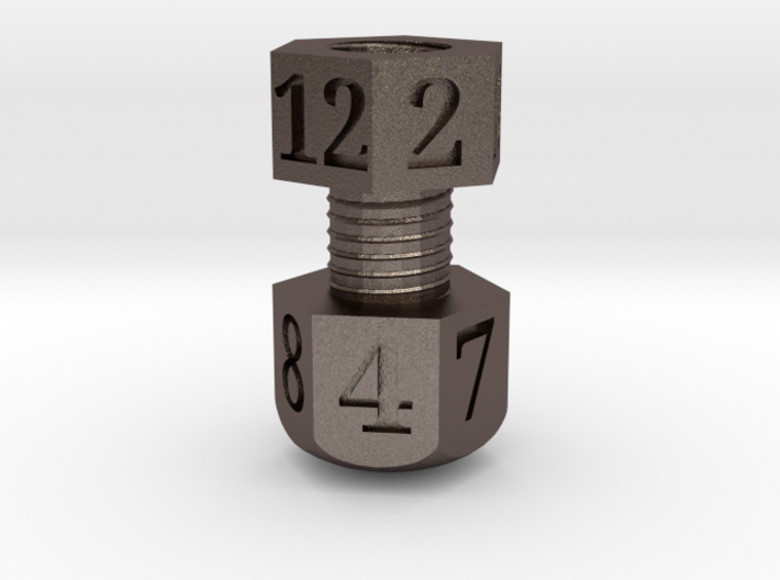 d12 nuts &amp; bolts dice 3d printed