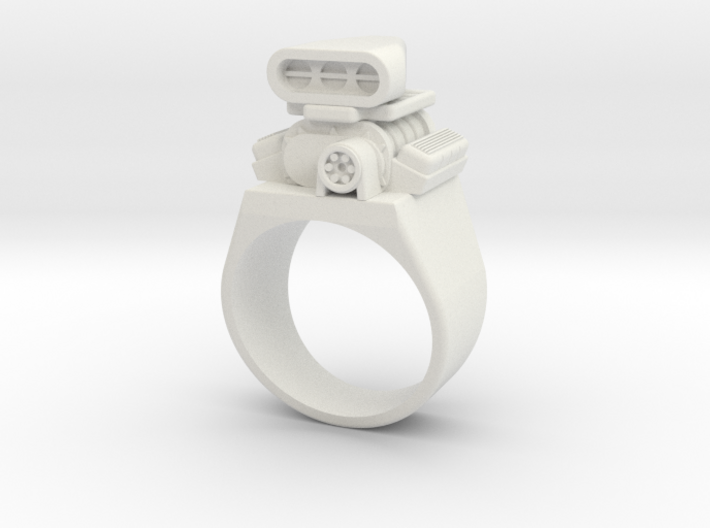 Size 10 Big Block Entertainment Supercharger Ring 3d printed