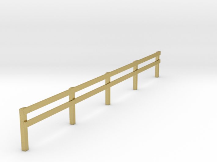 VR Post and 2 Rail Fence BRASS 1:87 Scale 3d printed