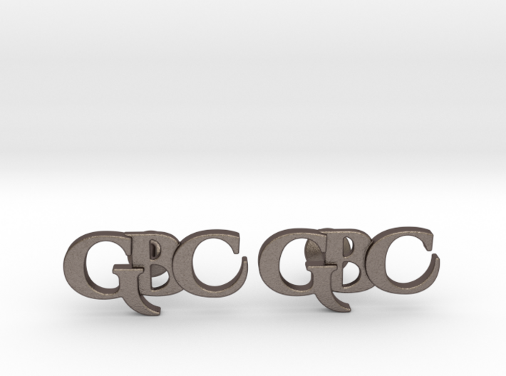 Monogram Cufflinks GBC 3d printed