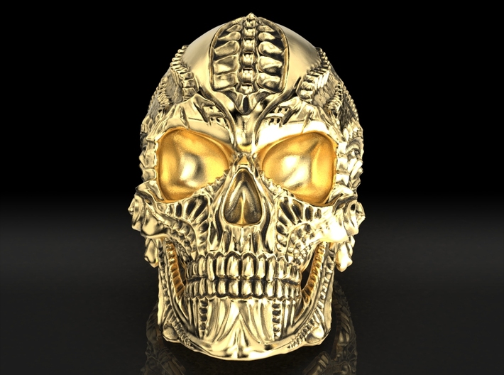 Bague Skull & Bones 3d printed 