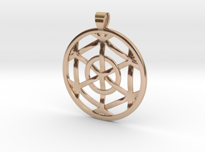 Hexaspell [pendant] 3d printed