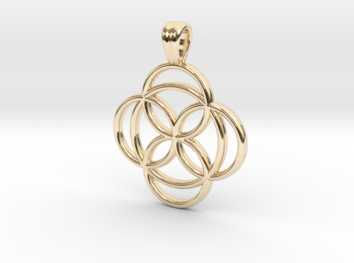 Celtic rose [pendant] 3d printed